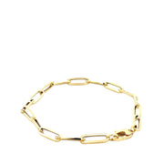 Paperclip Bracelet - mid-wide, solid gold