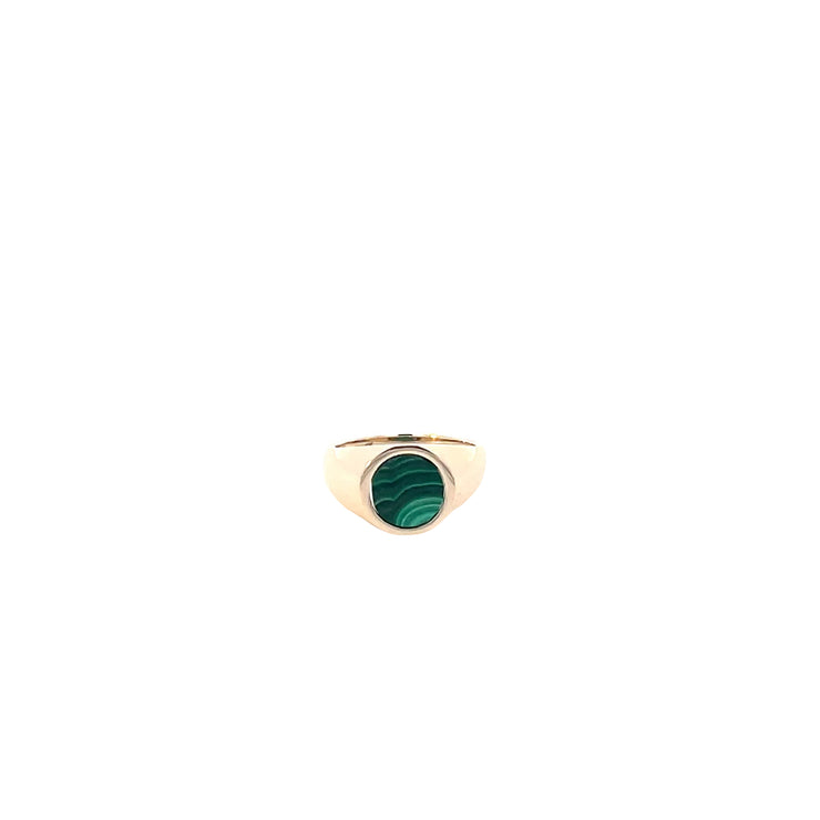 Heritage Signet Ring - Green Malachite
