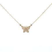 Diamond Butterfly Necklace | True Curated Designs Jewelry