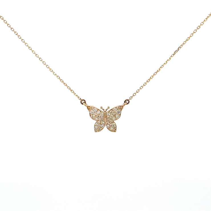 Diamond Butterfly Necklace | True Curated Designs Jewelry