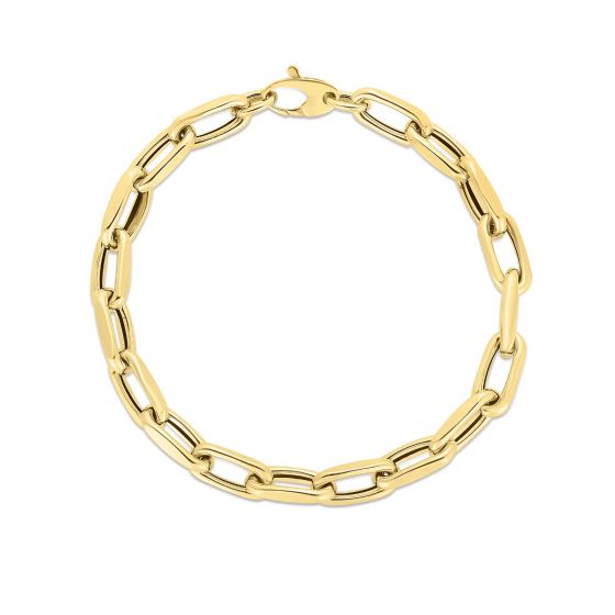 French Cable Bracelet - 6mm - 14k solid gold