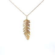 Gold Feather Necklace | True Curated Designs Jewelry