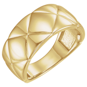 Quilted Band Ring - 14k Gold