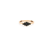 Aztec Ring - Black Spinel