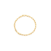 Paperclip Bracelet - mid-wide, solid gold