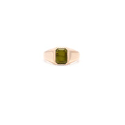 Signet Ring - Green Tourmaline