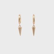 Gold Spike Drop Earrings - 14k yellow gold