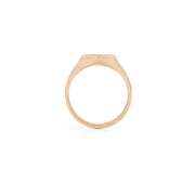 Yellow Gold Crest Signet Ring